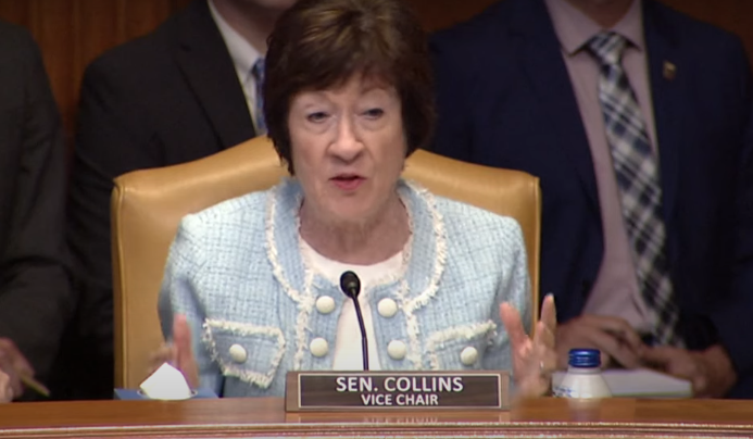Susan Collins grills FBI Chief on Chinese mafia drug trafficking in Maine